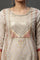 Beige Zari Pure Cotton Straight Kurta and Churidar Set