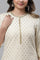 Beige Straight Floral Printed Kurta