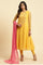 Yellow Embroidered Kurta, Tights & Dupatta Set