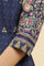Blue Printed Festive Kurta wirh Side Tie-up Design