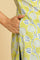 Green Floral Printed Straight Kurta