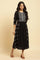Black Printed Gathered Dress