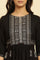 Black Printed Gathered Dress