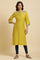 Cress Green Embroidered Kurta