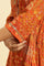 Orange Printed Festive A-Line Kurta