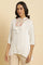 Ecru Embroidered Solid Top