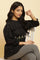 Black Floral Embroidered Western Top
