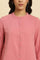 Pink Mandarin Collar Western Top