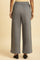 Grey Pin Tuck Trouser Pants