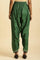 Dark Green Salwar Pants With Gota Lace