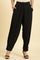 Black Straight Trouser With Button Tab On Hemline