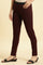 Maroon Solid Skinny Rayon Legging