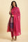 Pink Chiffon Dupatta With Gota Border