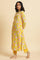 Bright Yellow Floral Printed Kurta & Pants Set