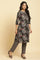 Black Floral Printed Kurta And Pants Set