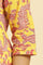 Yellow Floral Printed Cotton Kurta And Pants Co-Ord Set