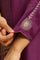 Purple Anarkali Festive Kurta, Parallel Pants And Dupatta Set