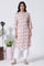 Pink Geometric Printed Shirt Kurta And Pants Set