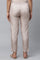 Gold Solid Straight Fit Satin Pants With Elasticated Waist