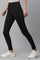 Black Solid Skinny Fit Tights With Elasticated Waist