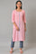 Pink Cotton Dobby Printed kurta