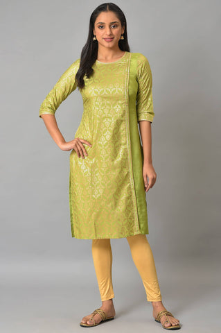 Green Mack Layered Festive kurta