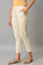 Beige Straight Fit Trouser Pants