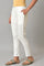 White Straight Fit Trouser Pants