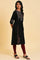 Black Godget Tunic With Multi-Coloured Embroidery