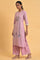 Light Purple Printed Plus Size Straight kurta