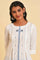 White Placement Print Dobby Plus Size kurta