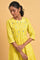 Yellow Cotton Flared Summer Dress