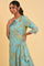 Light Blue Printed Angrakha Jumpsuit