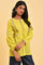 Lime Yellow Seer Sucker Printed Top