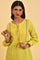 Lime Yellow Seer Sucker Printed Top