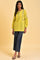 Lime Yellow Seer Sucker Printed Top