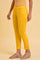 Yellow Solid Straight Slim Pants