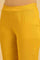 Yellow Solid Straight Slim Pants