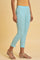 Blue Abstract Kantha Rayon Crepe Straight Kurta and Slim Pant Set