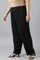 Plus Size Black Box Pleated Straight Pants