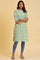 Blue Solid Viscose Lycra Tights