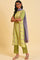 Green Floral Printed kurta Set