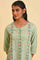 Cameo Green Floral Printed kurta Set