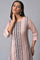 Plus Size Pink Dobby Printed kurta