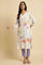 Ecru Floral Printed kurta Set