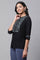 Black Embroidered Short Top