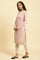 Lotus Pink Embroidered Winter Kurta