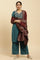 Blue Embroidered Velvet Winter Kurta, Pants And Shawl Set