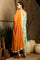 Blue Floral Printed Embellished Panelled Chanderi Kurta, Tights And Dupatta Set