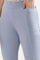 Blue Solid Flared Pants With Elasticated Waist